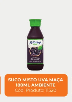Imagem de catálogo do produto Suco misto uva e maçã 180 mL ambiente, código 11520