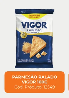 Imagem de catálogo do produto Parmesão ralado 100 g, código 12549