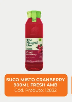 Imagem de catálogo do produto Suco misto cranberry 900 mL ambiente, código 12832