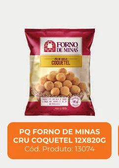 Imagem de catálogo do produto Pão de queijo cru coquetel 12 × 820 g, código 13074