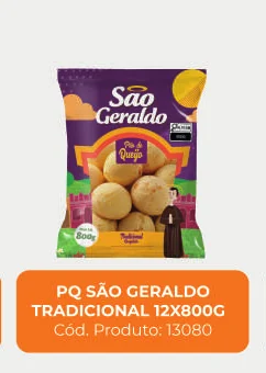 Imagem de catálogo do produto Pão de queijo São Geraldo tradicional 12 × 800 g, código 13080