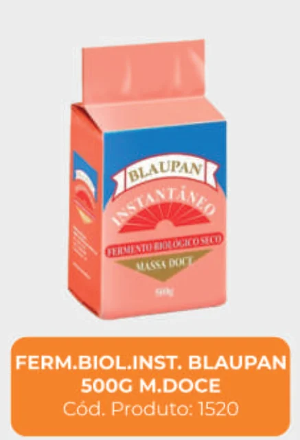 Imagem de catálogo do produto Fermento biológico instantâneo 500 g, massa doce, código 1520