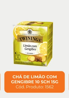 Imagem do produto Chá misto limão gengibre 10 sachês, código 1562, proveniente do catálogo MisterMix