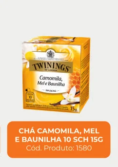 Imagem de catálogo do produto Chá camomila mel baunilha 10 sachês, código 1580