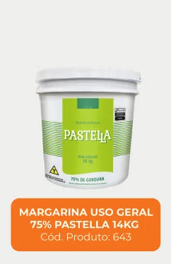 Imagem de catálogo do produto Margarina uso geral 75% 14 kg, código 643